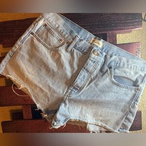 Madewell Blue Jean Shorts Distressed Cut-Off Style